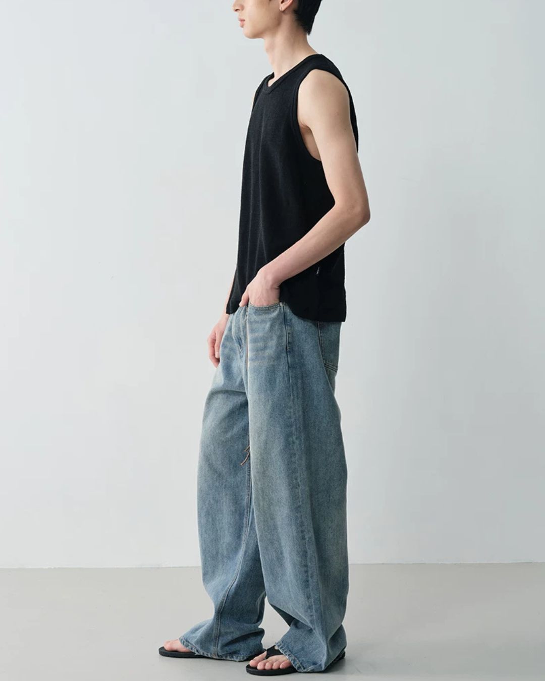 Vintage Washed Wide Jeans　DP061