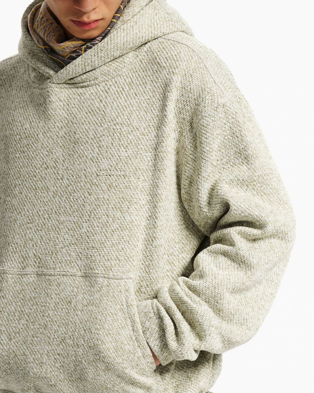 Textured Pullover Hoodie　HD084