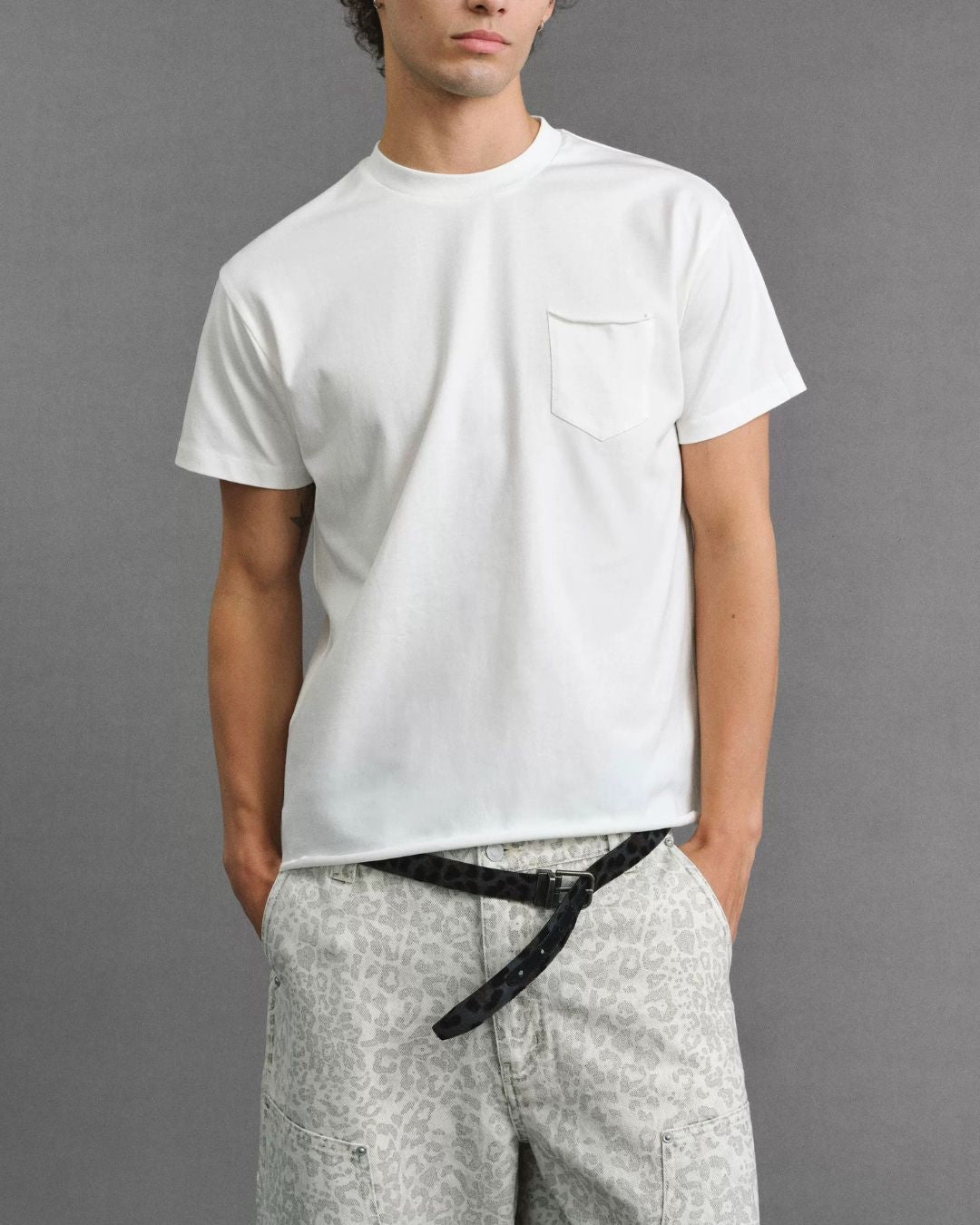 Roll-Hem Boxy T-shirt　ST218