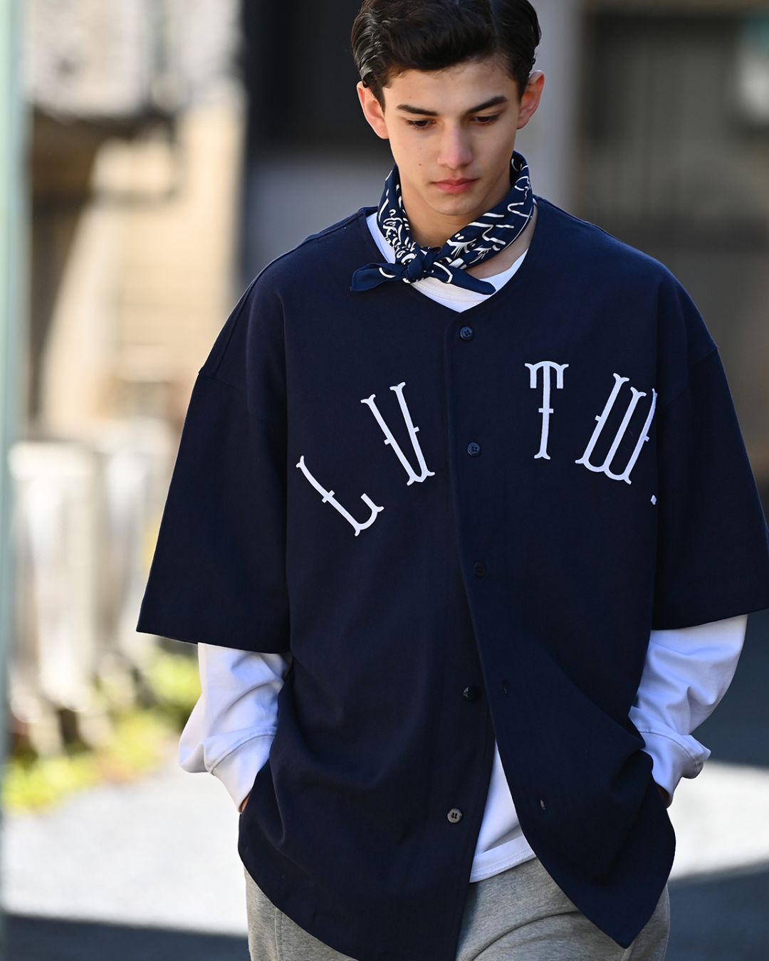 No-collar Baseball Shirt　SS064