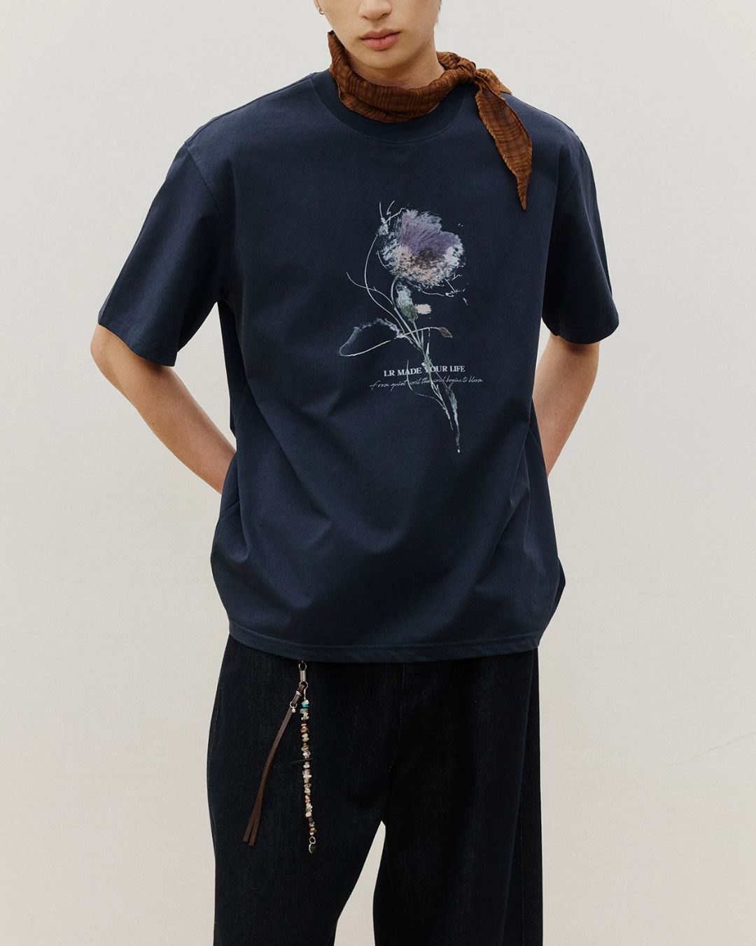 Sorona Flower Print T-Shirt　ST199