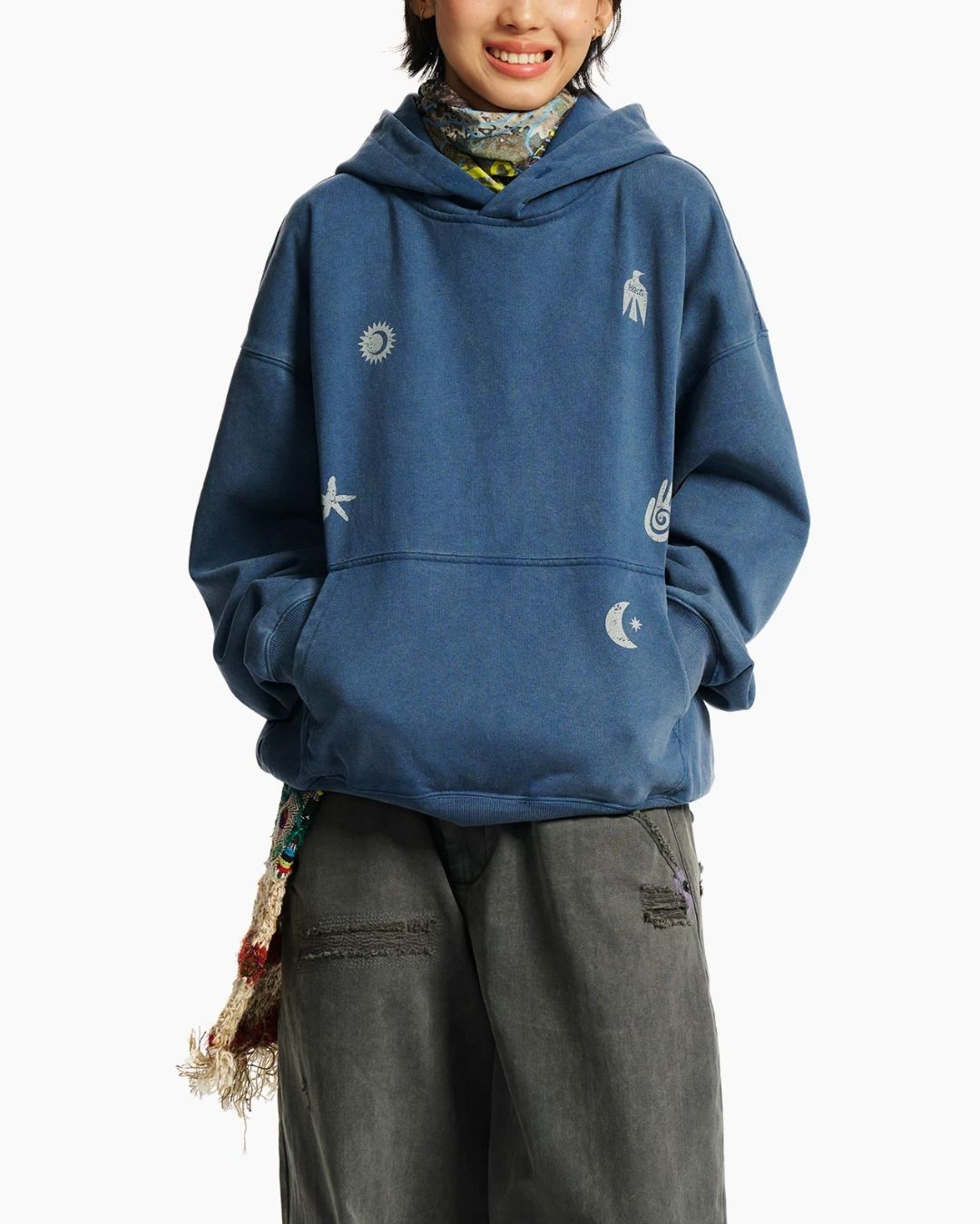 Washed Symbol Hoodie　HD083