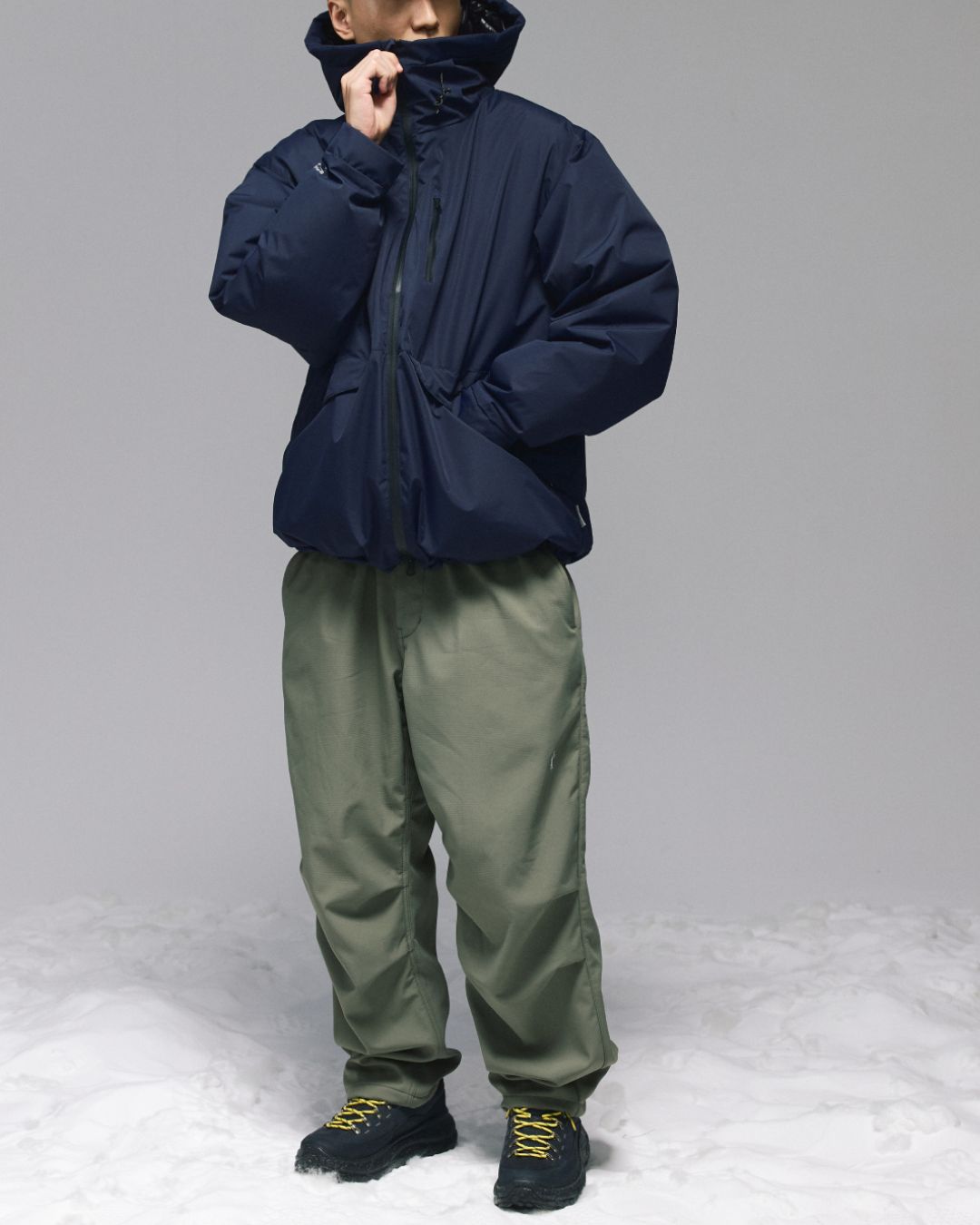 Hooded White Goose Down Jacket　DW021