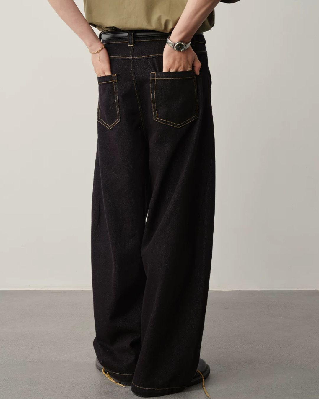 【10日以内お届け】Sleek High-ounce Denim Pants　DP059