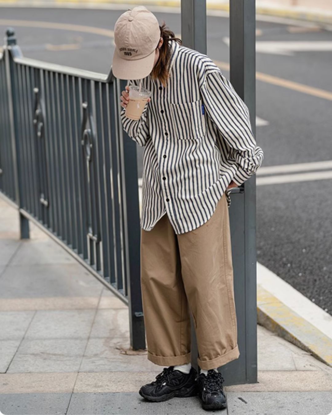 【一週間以内に発送】Stripe Loose shirt　LS001