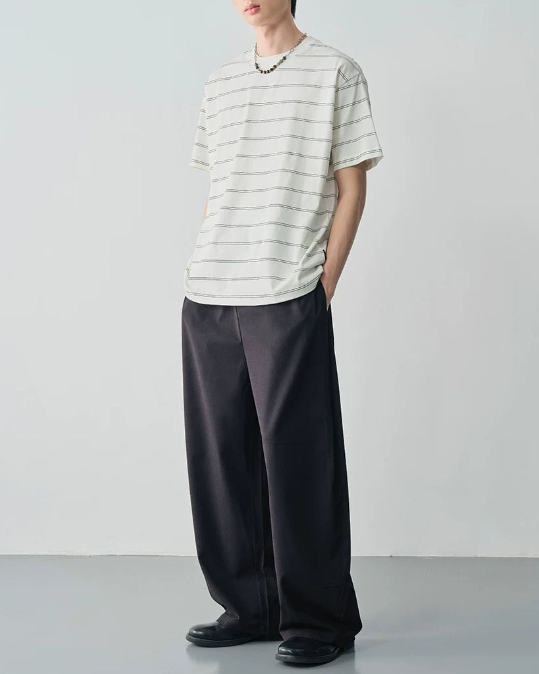 Linen Blended Drape Pants　WP105