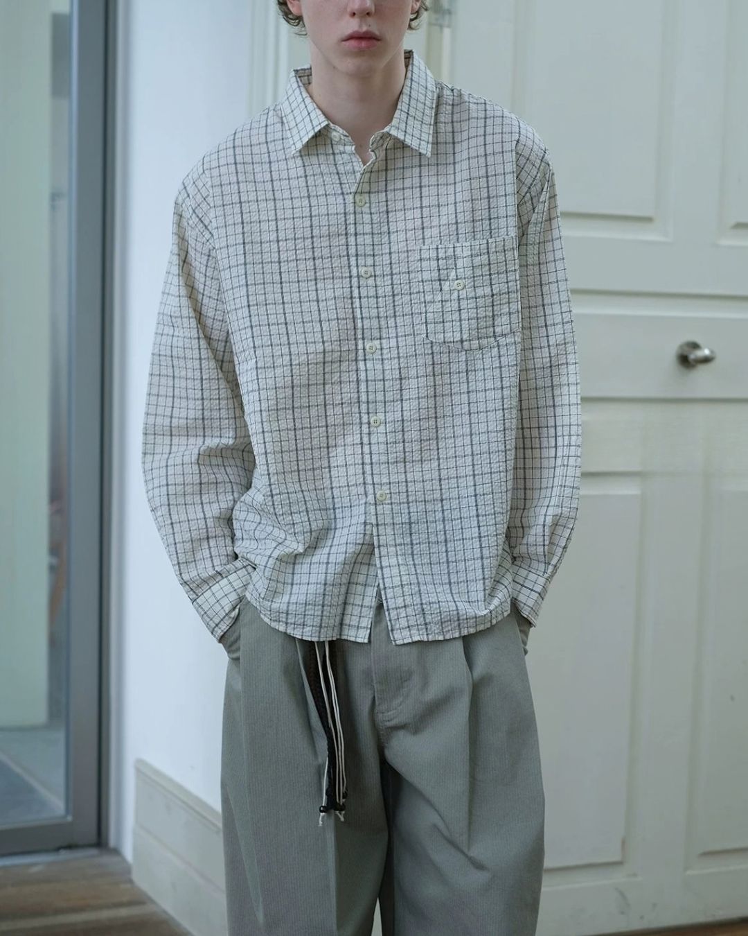 Textured Check Shirt　LS113