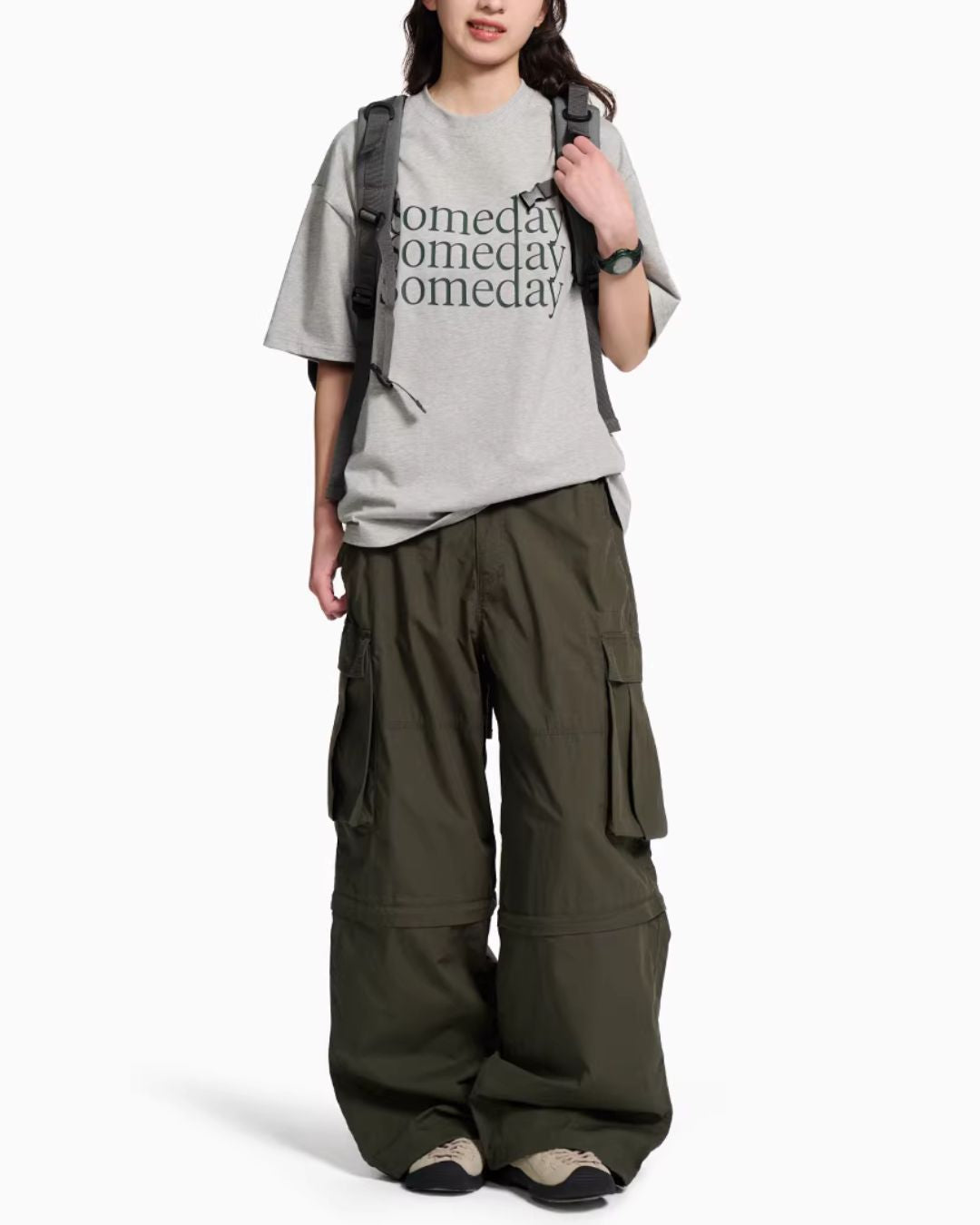 3-tier Logo Loose T-shirt　ST180