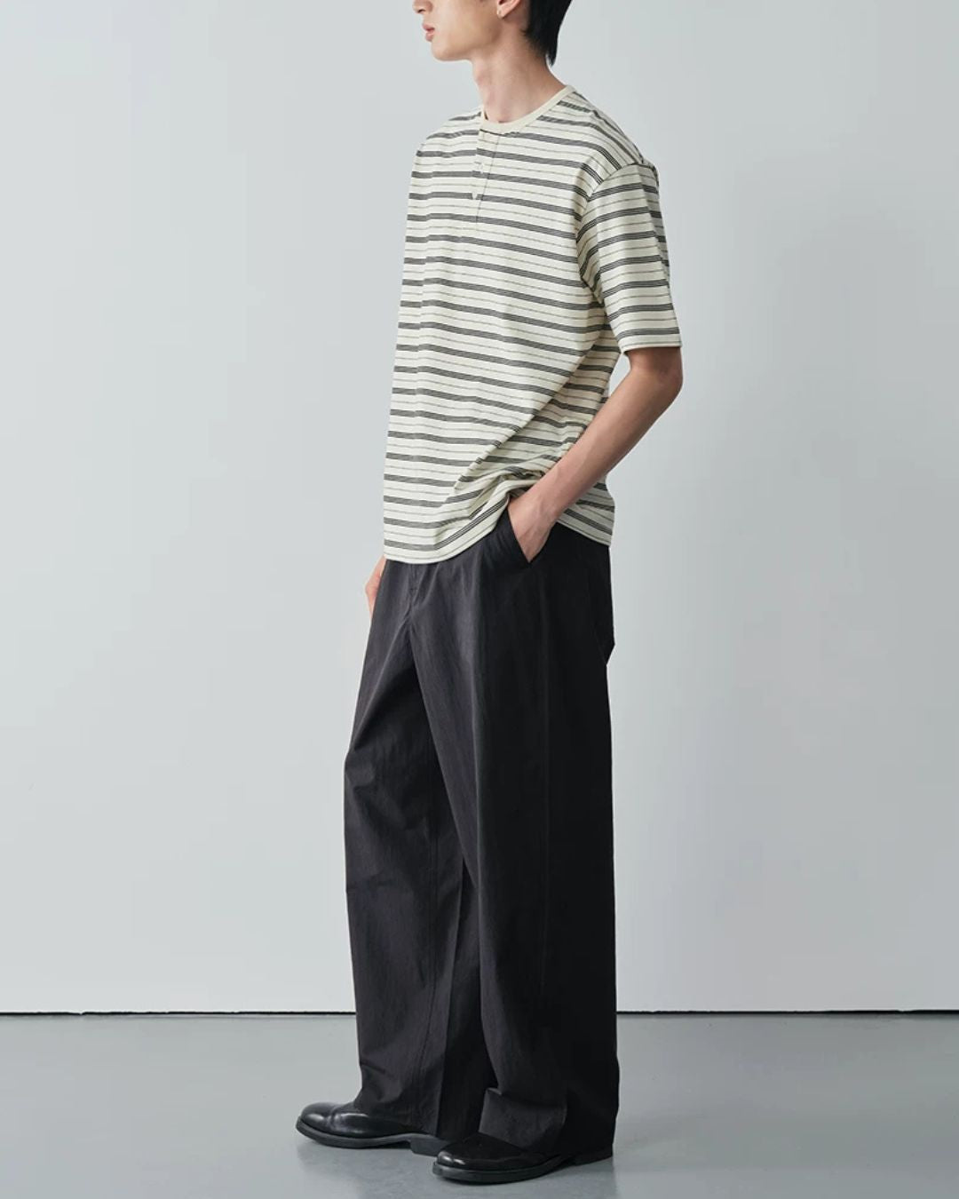 Border Henley T-Shirt　ST208