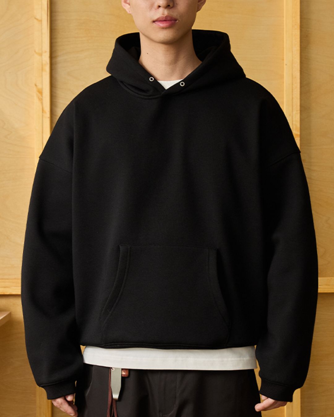 Basic Cropped Hoodie　HD075