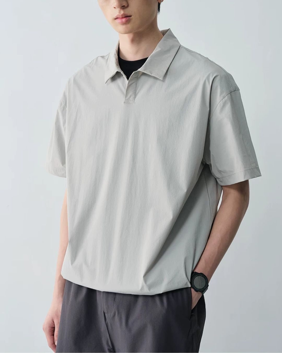 Nylon Drawstring Polo Shirt SS084 – prips