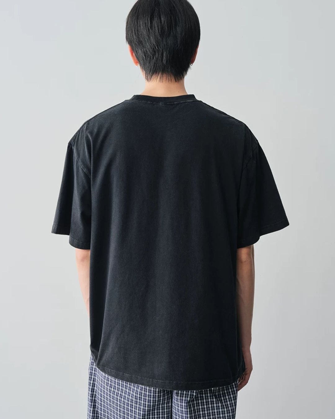 Washed Retro Print T-shirt　ST196