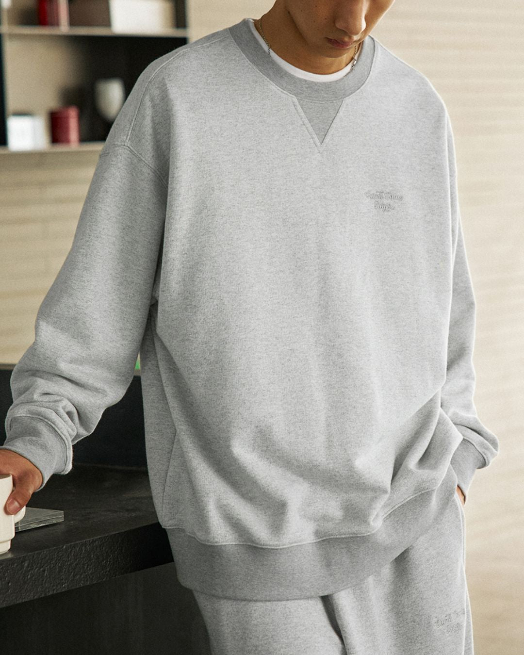 Basic Cotton Grey Sweat　SW077