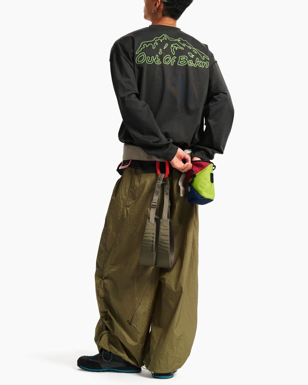 Nylon Shirred Wide Pants　WP117