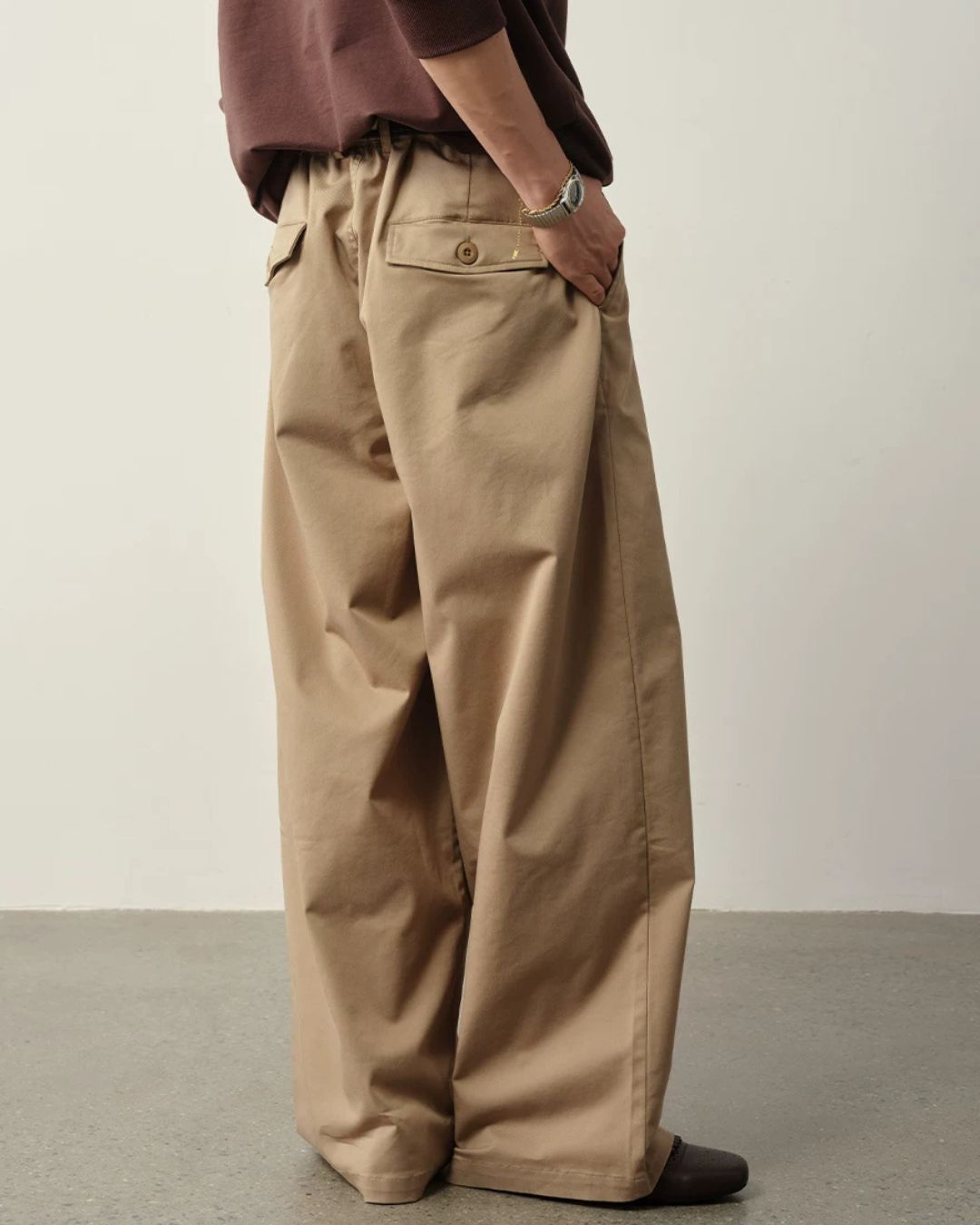 Wide Tuck A-Line Pants　WP114