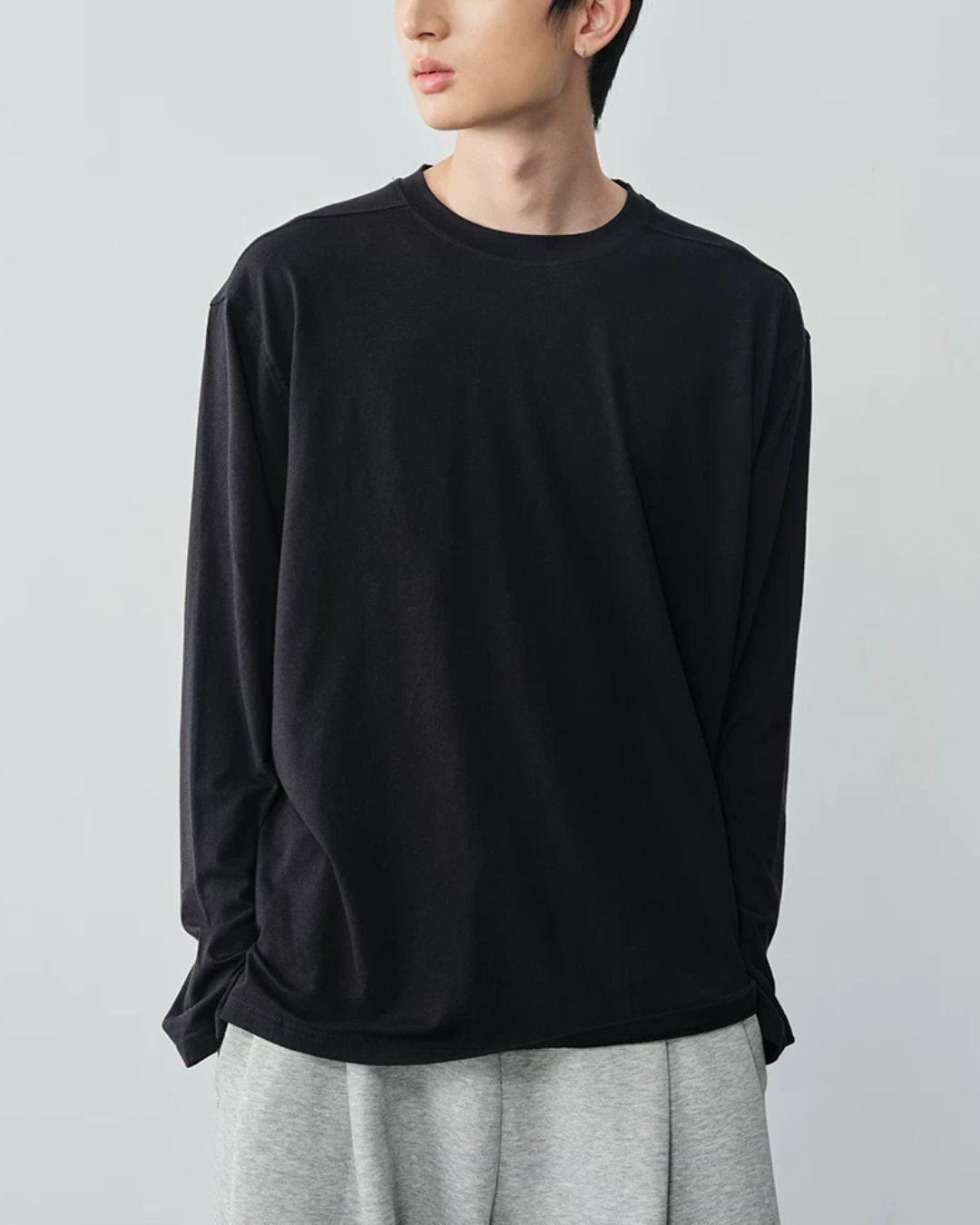 Wool Blend Long Sleeve T-Shirt　LT092