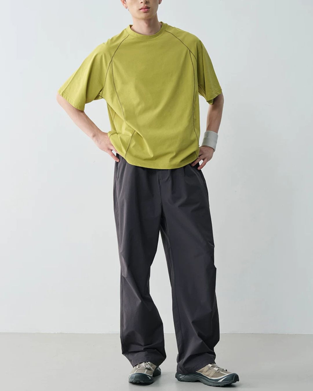 Curved Line Sporty T-Shirt　ST190