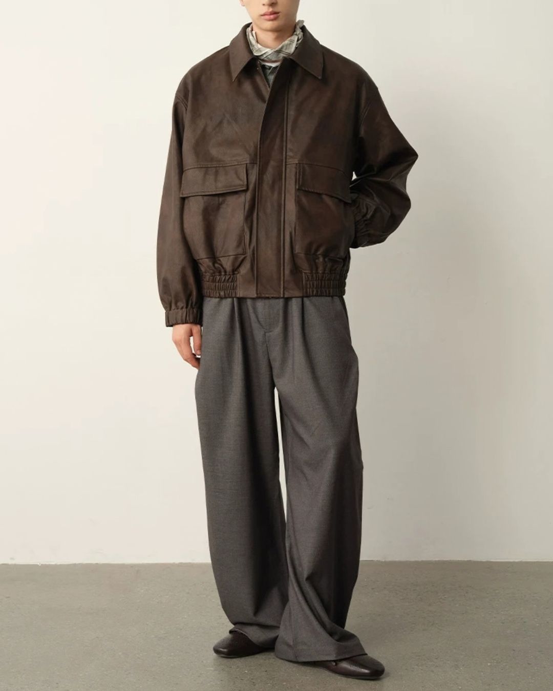Retro PU Leather Jacket　JK260