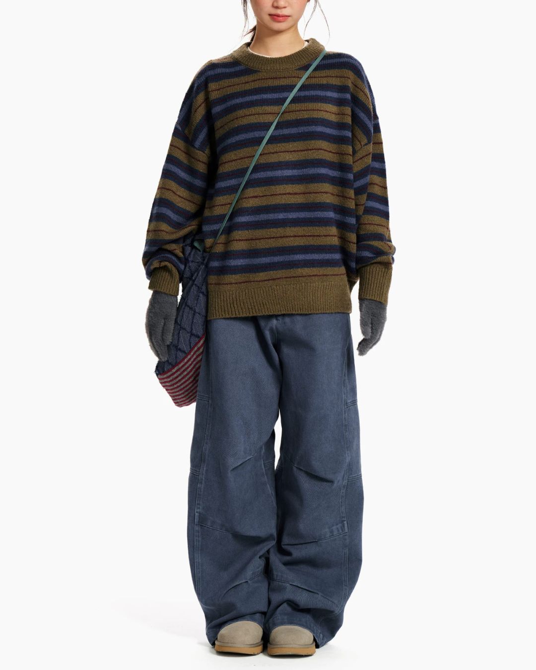 Retro Stripe Crewneck Knit　KN060
