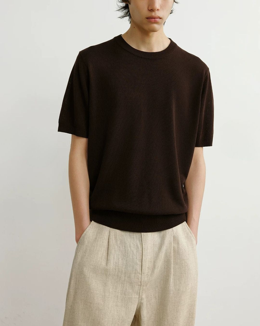 Relaxed Summer Knit T-Shirt　ST204