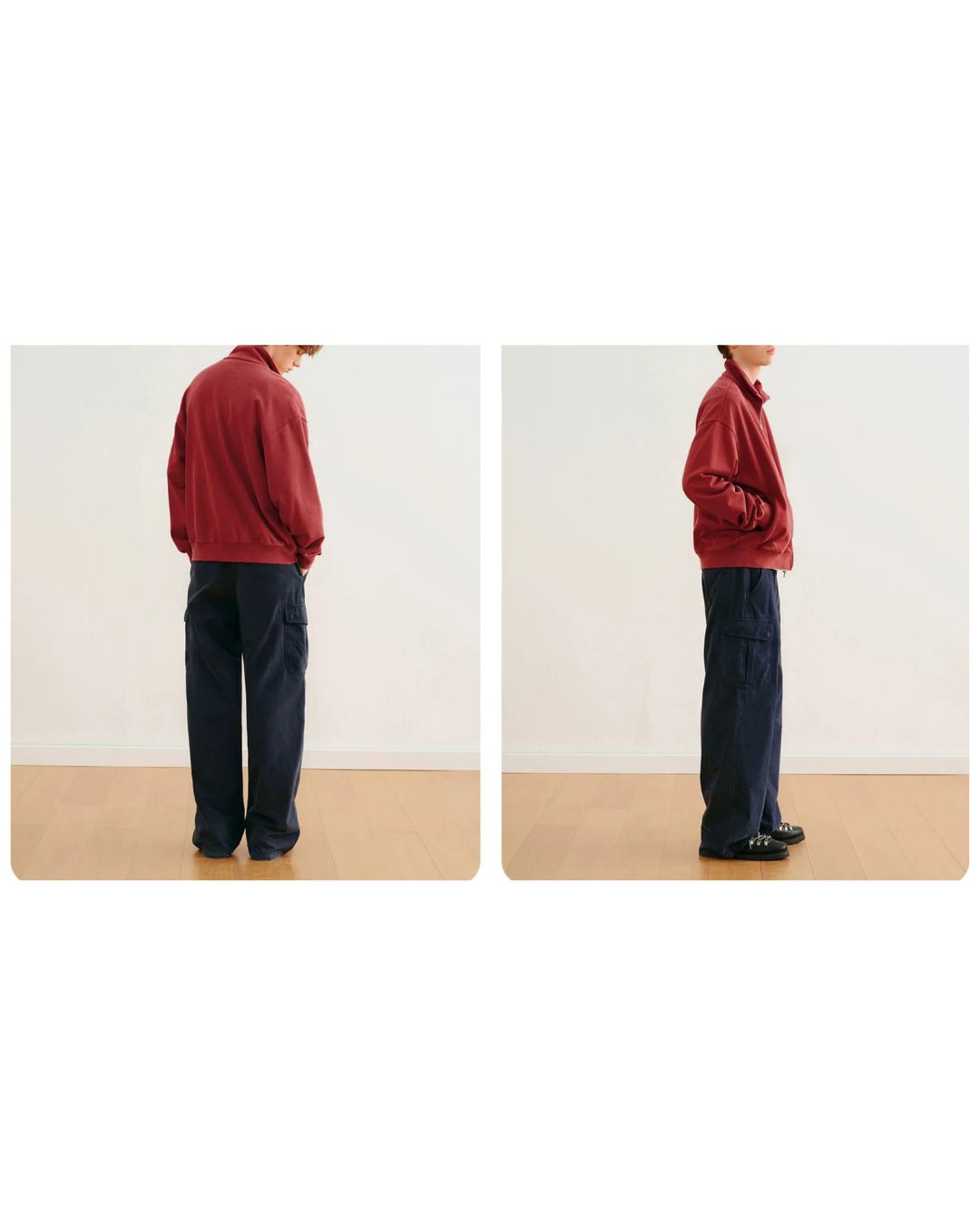 Washed Cargo Wide Pants　CP063