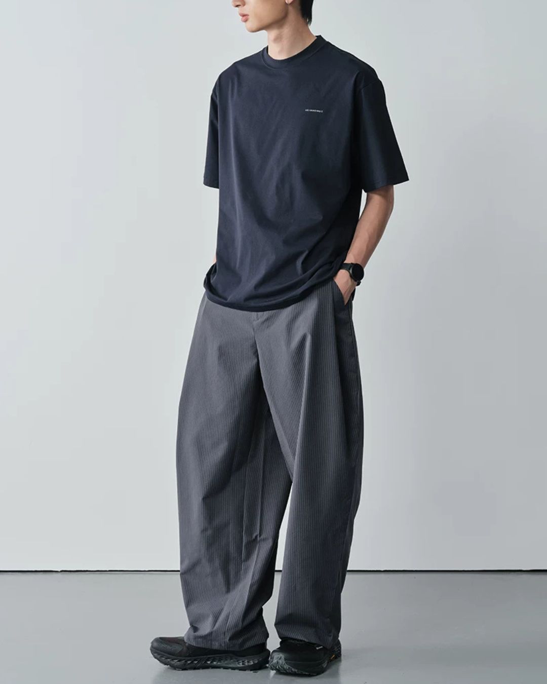 Seersucker Stripe Wide Pants　WP109