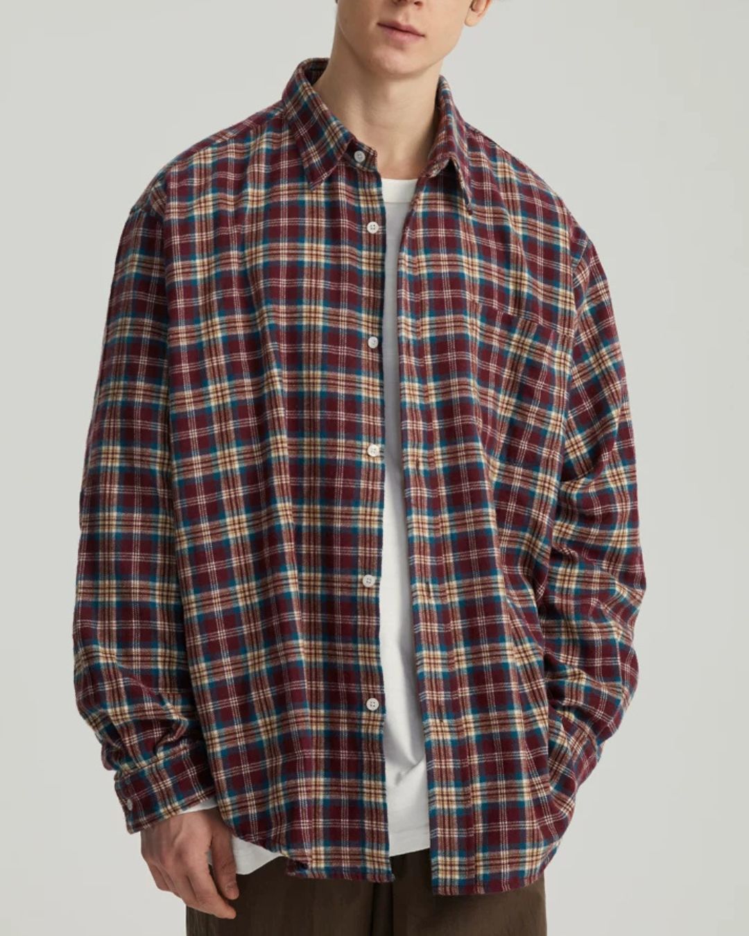 Relaxed Flannel Check Shirt　LS112