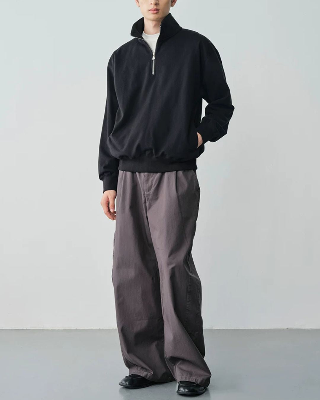 Structured Panel Wide Pants　WP115