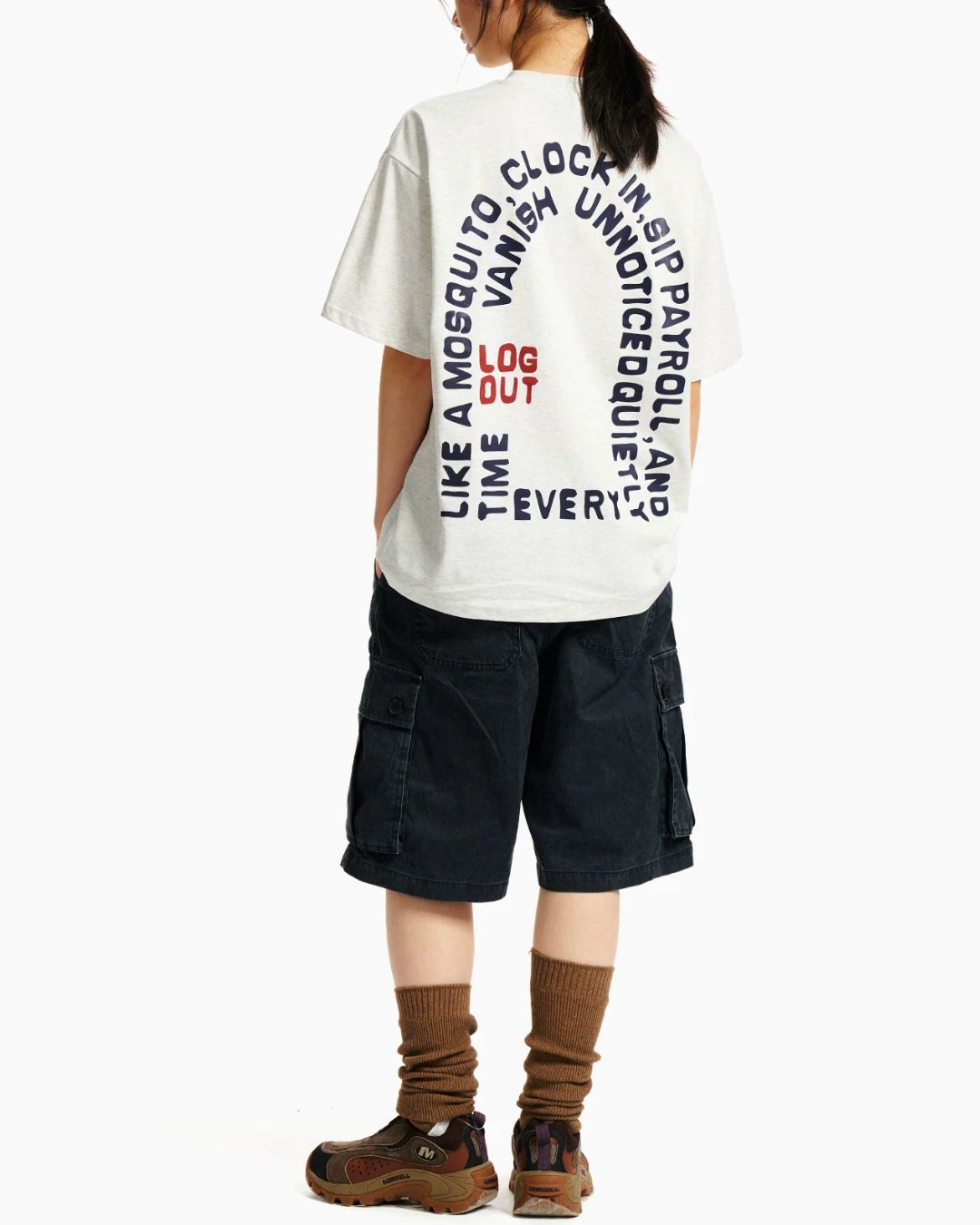 Arch Logo Print T-Shirt　ST213