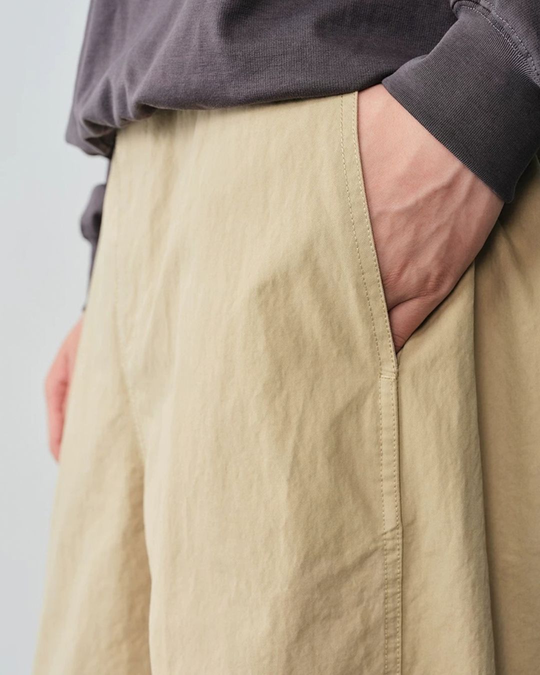 Cotton Blend Wide Pants　WP123