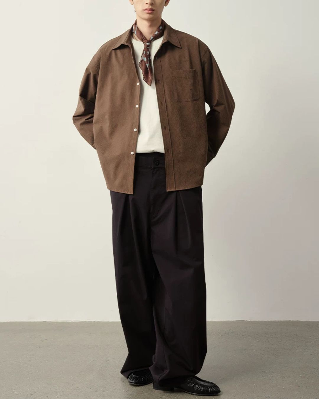 Wide Tuck A-Line Pants　WP114