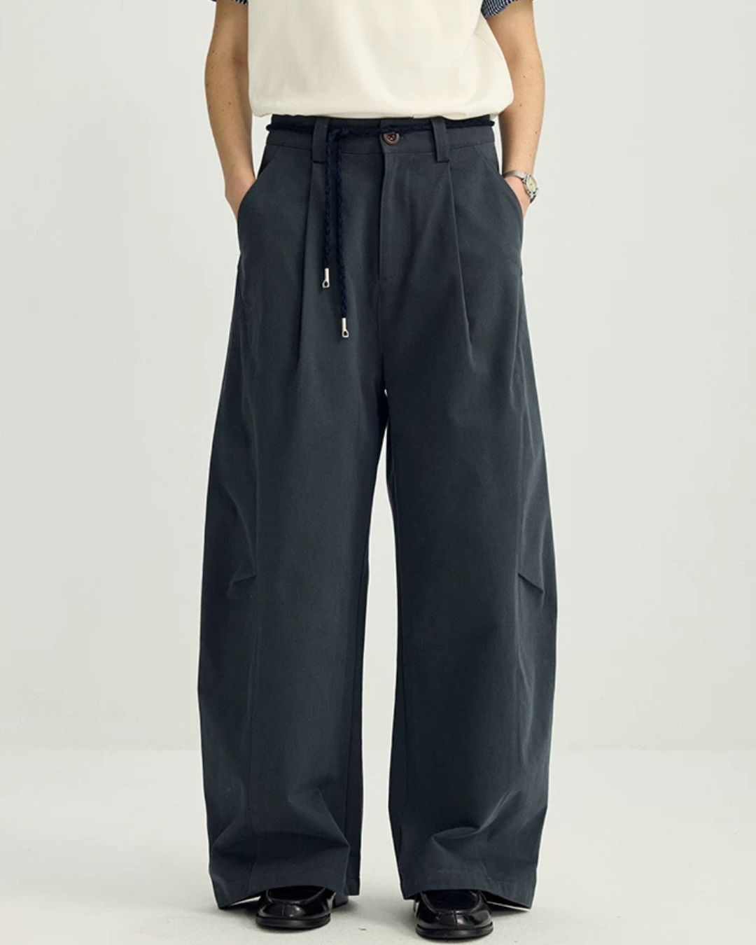 Washed Cotton Side-tuck Pants　WP100