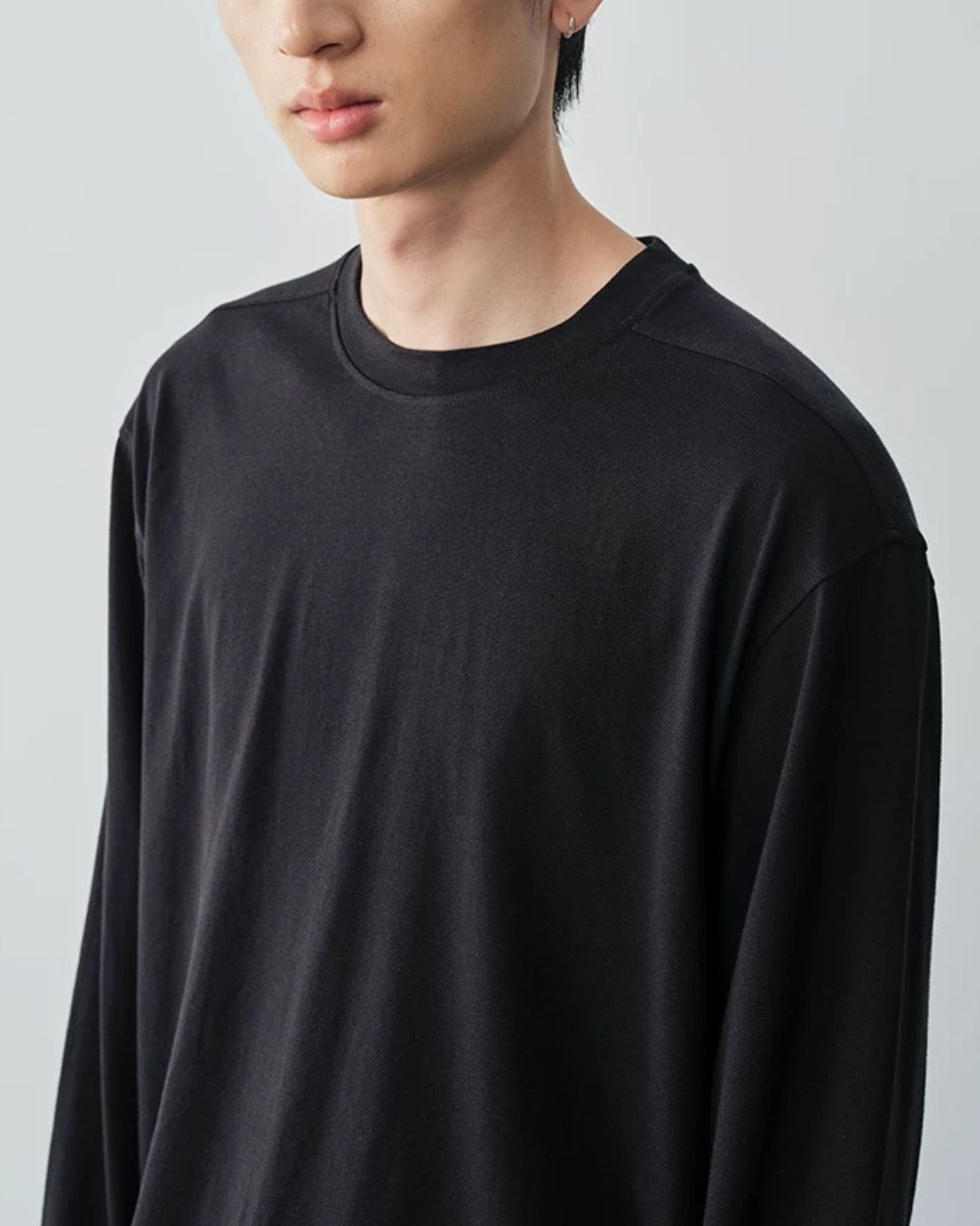 Wool Blend Long Sleeve T-Shirt　LT092