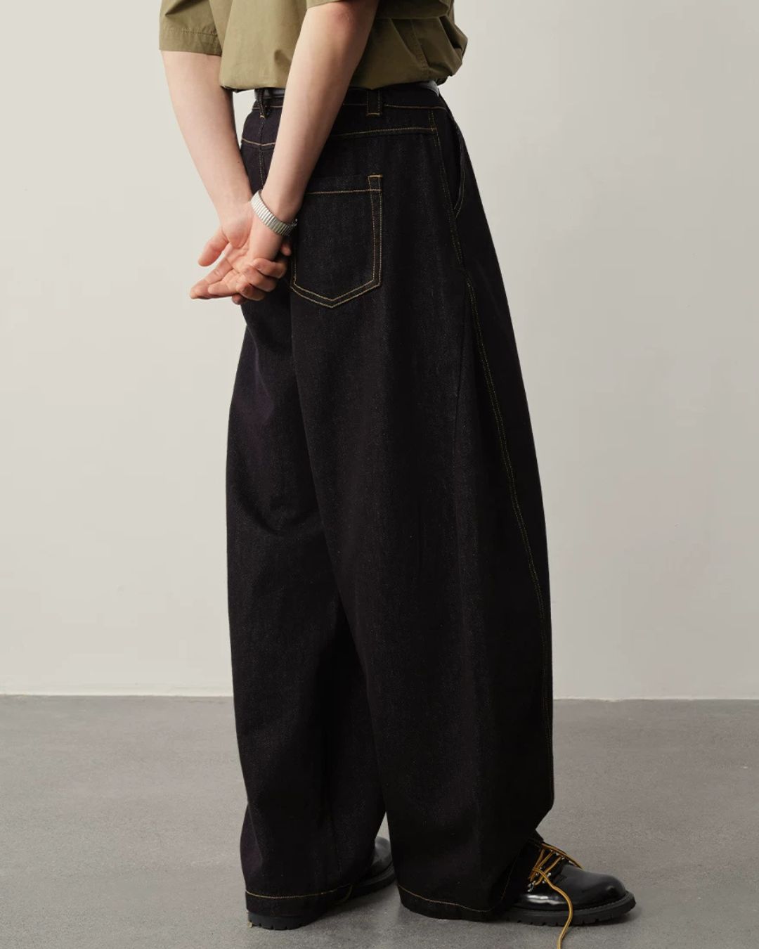 【10日以内お届け】Sleek High-ounce Denim Pants　DP059