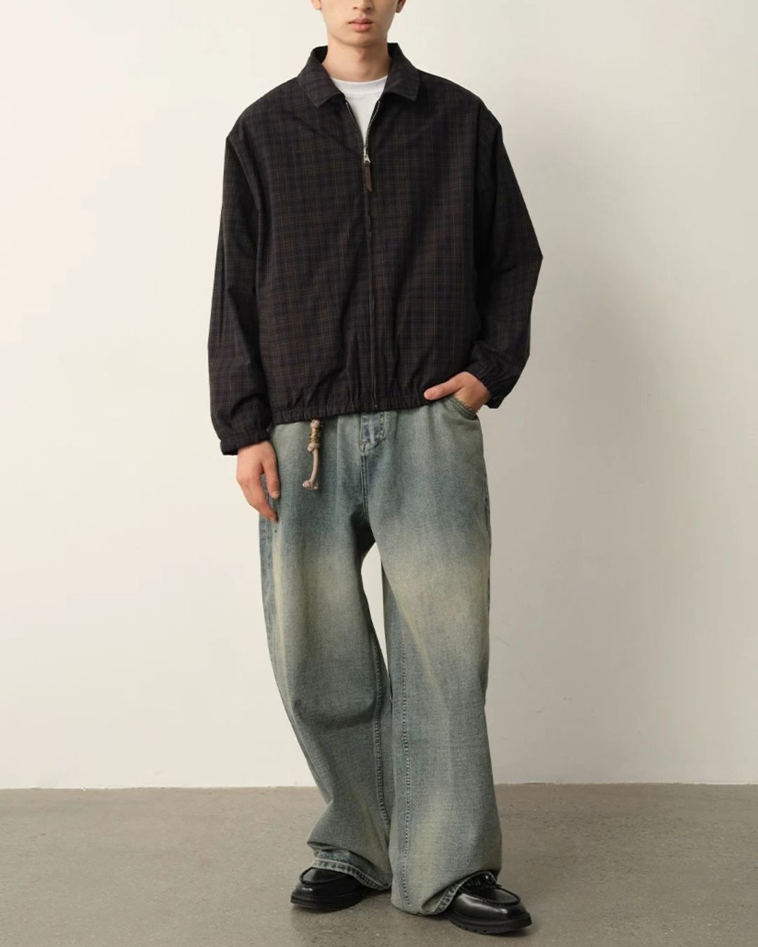 Reversible Check Zip Jacket　JK259