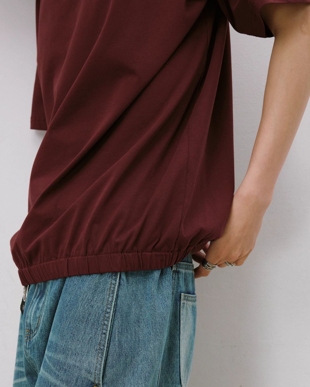 Asymmetrical Fake Layered T-shirt　ST217