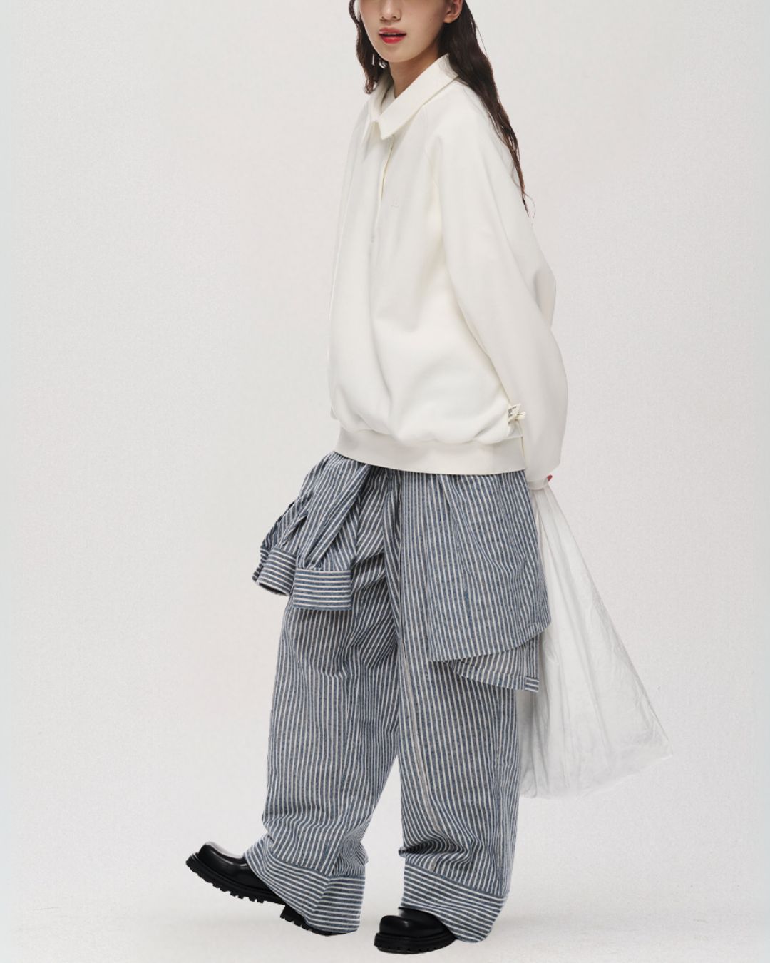 Relaxed Polo Sweatshirt　LS098
