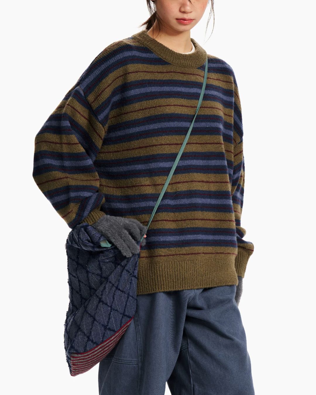 Retro Stripe Crewneck Knit　KN060