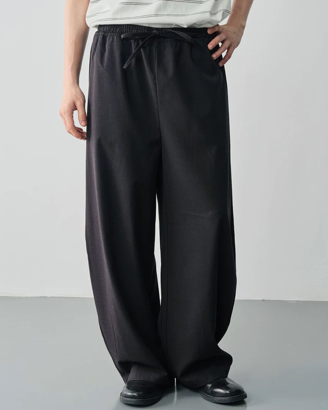 Linen Blended Drape Pants　WP105
