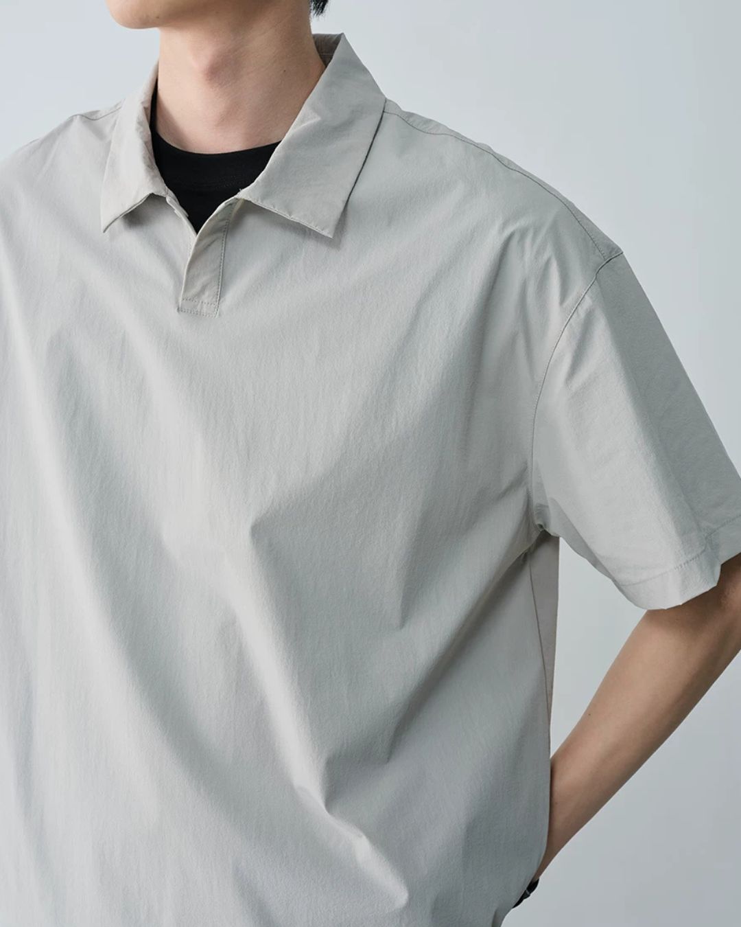 Nylon Drawstring Polo Shirt　SS084
