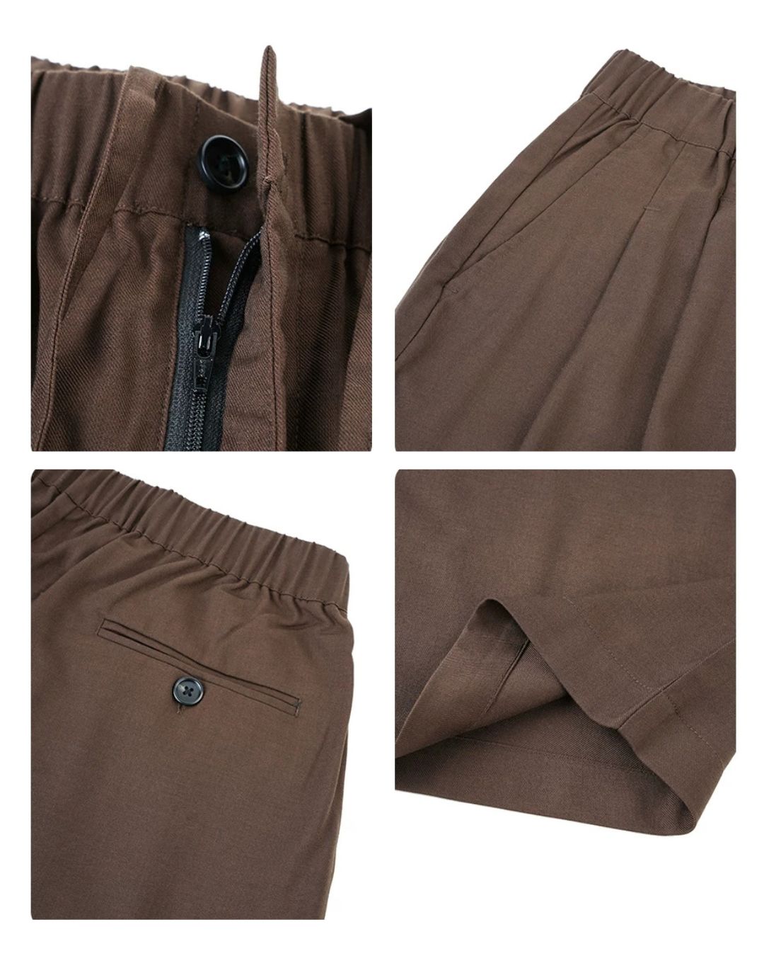 Wool Blend Tuck Wide Pants　WP119