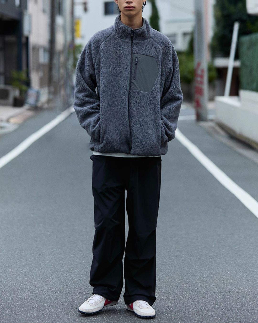 【予約商品】Stand Collar Fleece Jacket　JK198