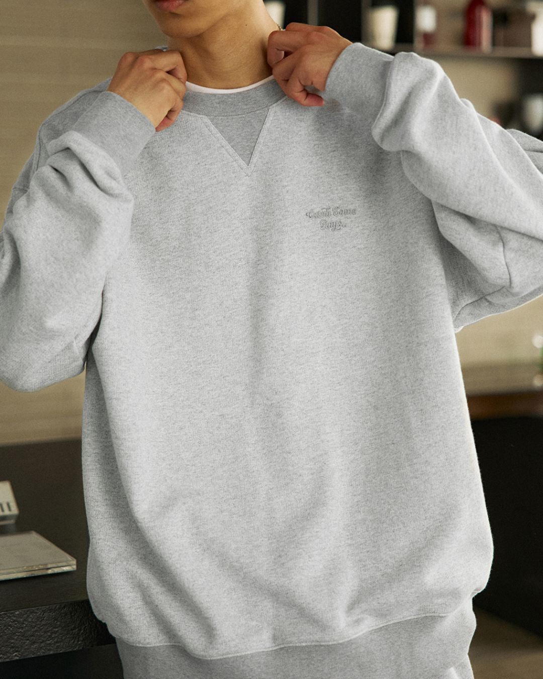 Basic Cotton Grey Sweat　SW077