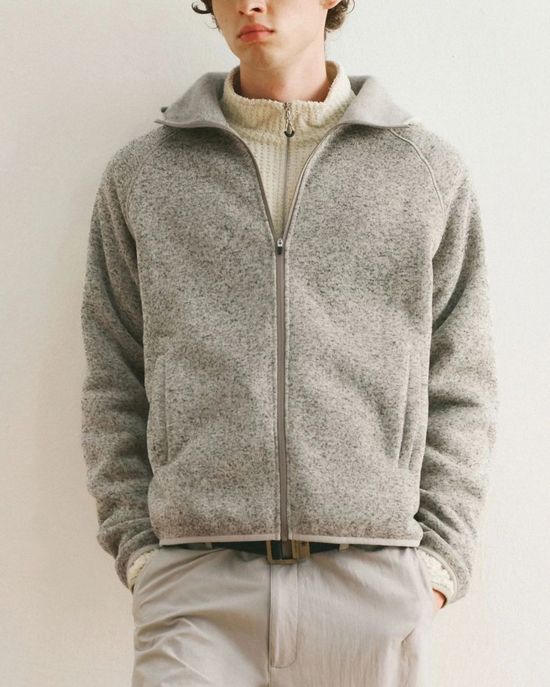 Heathered Fleece Zip Hoodie　HD086