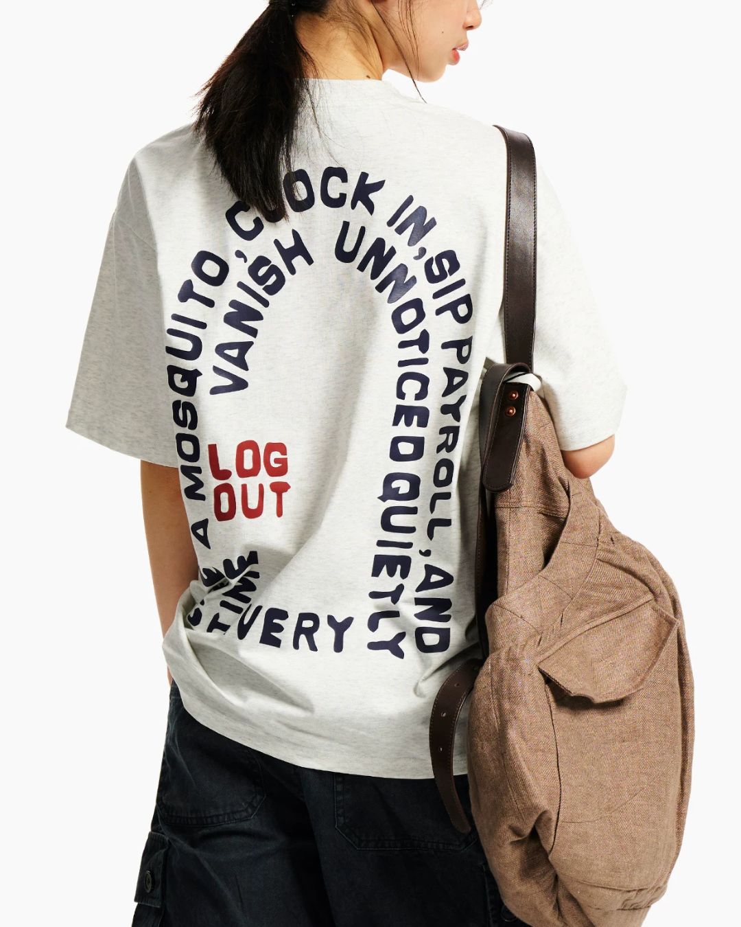 Arch Logo Print T-Shirt　ST213