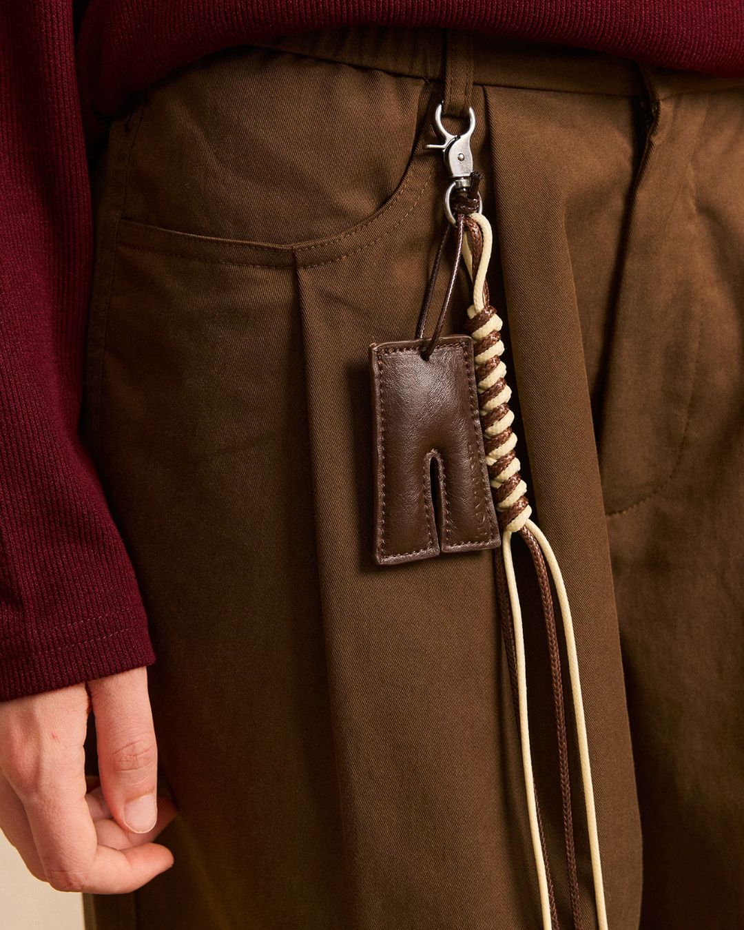 Braided Leather Key Charm　OR008