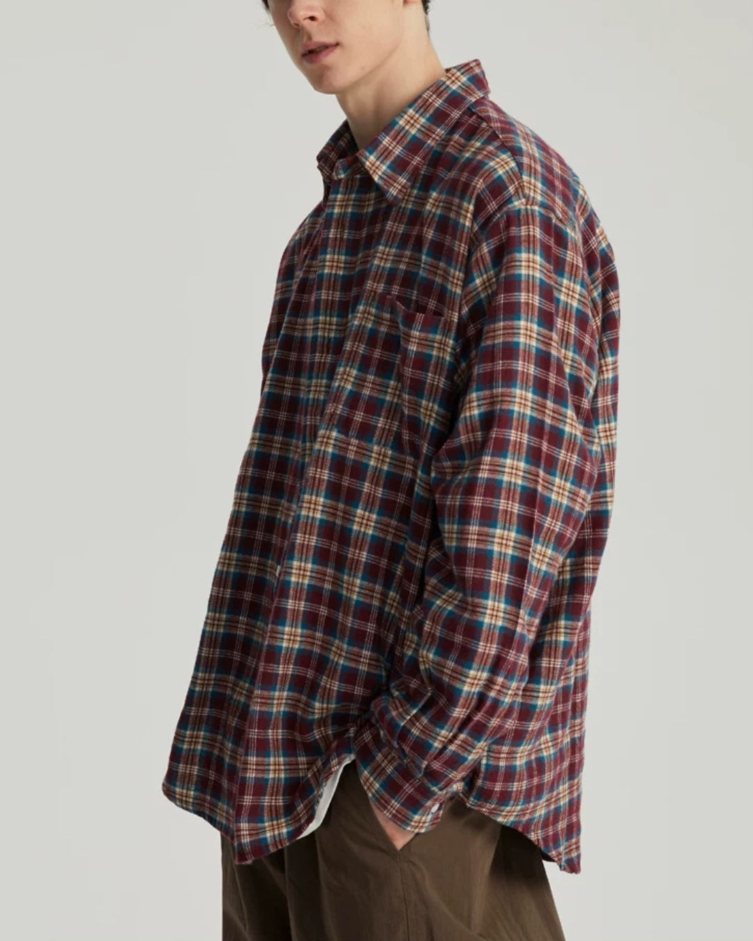Relaxed Flannel Check Shirt　LS112