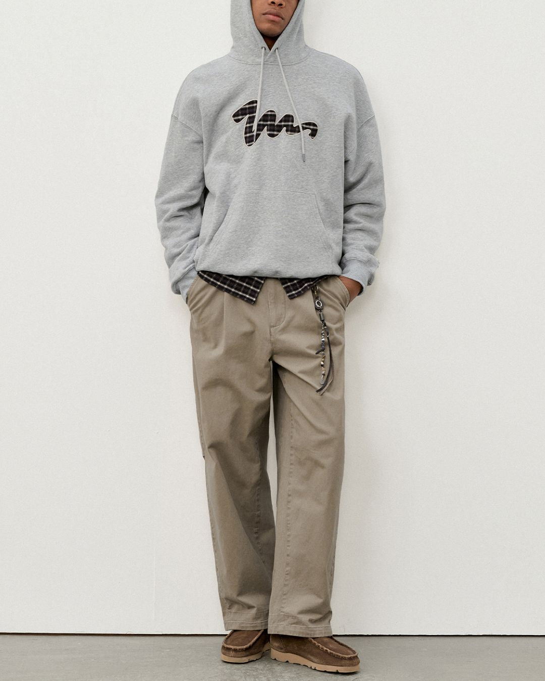 Check Patch Hoodie　HD074