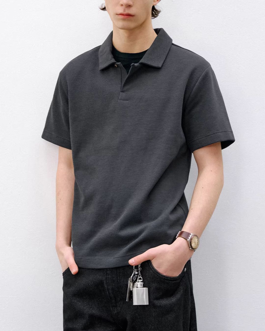 Seagull Collar Polo Shirt　SS077