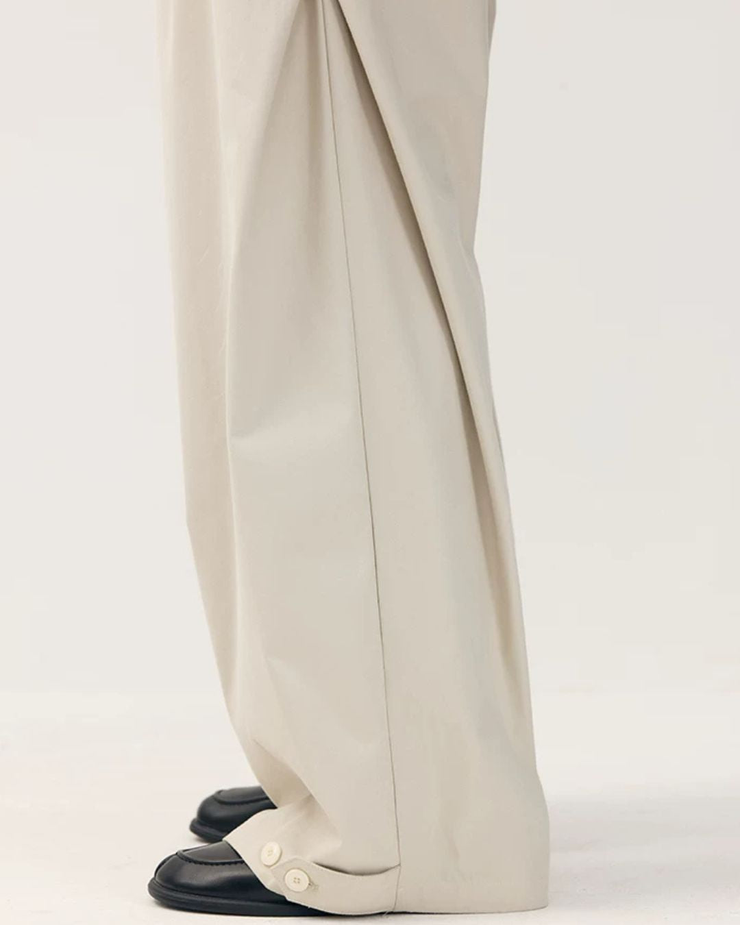 Hem Button Side Pleated Pants　WP104